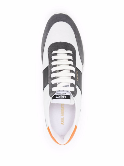 Shop Axel Arigato Man's Genesis Vintage Recycled Fabric And  Suede Sneakers In Grey