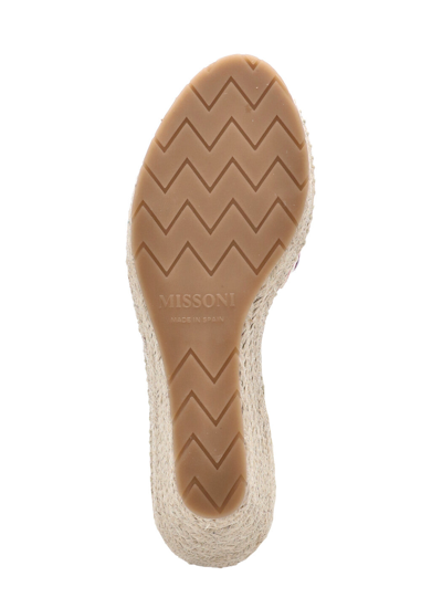 Shop Missoni Sandals Beige In Red