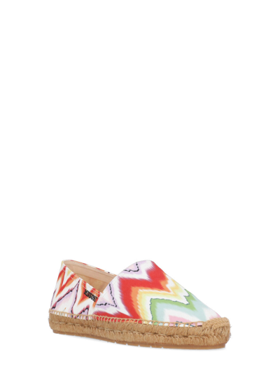 Shop Missoni Flat Shoes White In Red