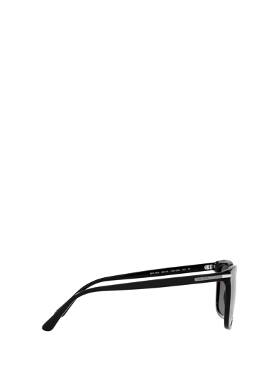 Prada 56mm Gradient Polarized Rectangular Sunglasses In Black
