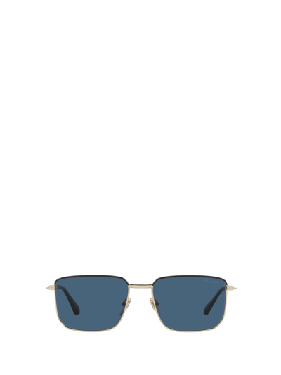 Shop Prada Eyewear Sunglasses In Blue / Pale Gold
