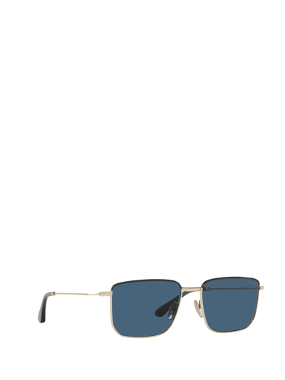 Shop Prada Eyewear Sunglasses In Blue / Pale Gold