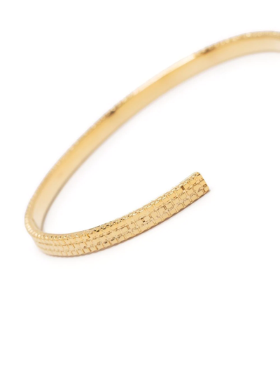 Shop Wouters & Hendrix Textured Bangle Bracelet In Gold