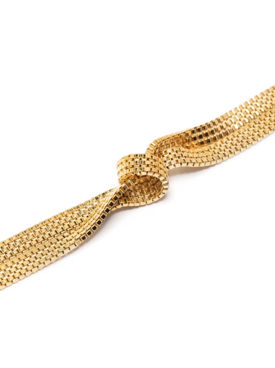 Wouters & Hendrix Serpentine Long Flat Chain Necklace In Gold