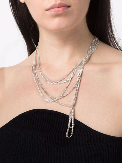 Shop Wouters & Hendrix Serpentine Statement Layered Necklace In Silber