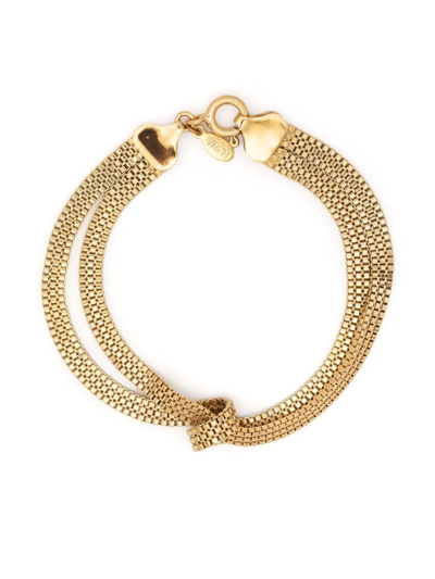 Shop Wouters & Hendrix Serpentine Flat Chain Knot Bracelet In Gold