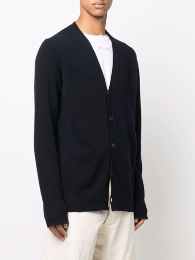 Shop Maison Margiela Button-down Knit Cardigan In Blue