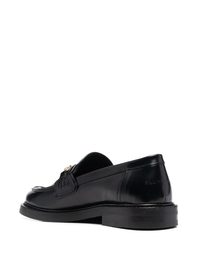 Shop Filling Pieces Horsebit-detail Loafers In Schwarz