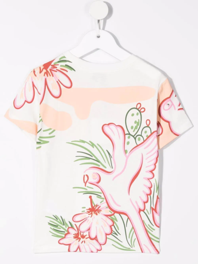 Shop Kenzo Jungle-print T-shirt In White