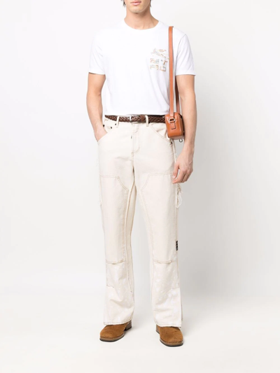 Shop Etro Embroidered-design Short-sleeve T-shirt In Weiss