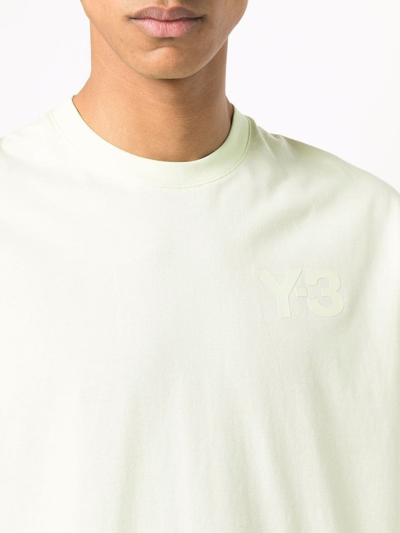 Shop Y-3 Logo-print Cotton T-shirt In Grün