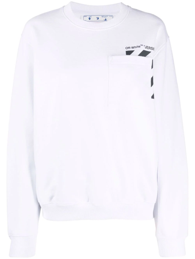 Shop Off-white Marker Logo-print Sweatshirt In White