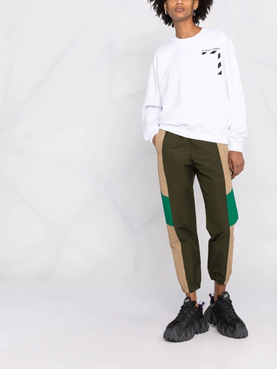 Shop Off-white Marker Logo-print Sweatshirt In White