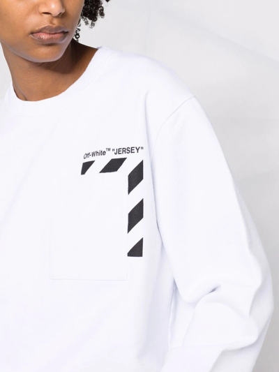 Shop Off-white Marker Logo-print Sweatshirt In White