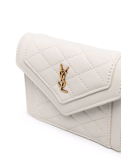Shop Saint Laurent Gaby Micro Quilted Bag In Nude