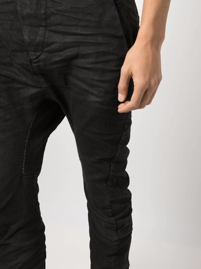 Shop Masnada Stitch-detail Skinny Jeans In Schwarz