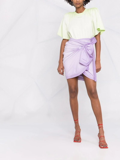 Shop Y/project Gathered Velvet Miniskirt In Violett