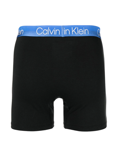 Shop Calvin Klein Underwear Modern Structure Boxer Shorts 3 Pack In Black