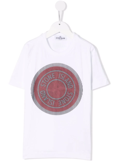 Stone island shop t shirt bianca