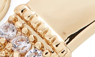 Nordstrom Set Of 4 Stacking Rings In Clear- Gold
