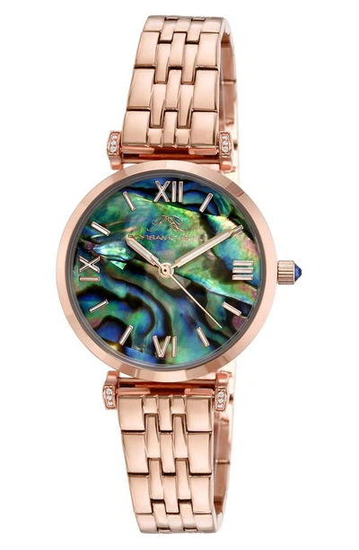 Shop Porsamo Bleu Sylvie Abalone Dial Bracelet Watch, 32mm In Rose