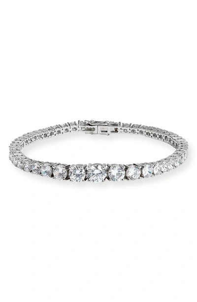 Shop Nordstrom Cubic Zirconia Tennis Bracelet In Clear- Silver