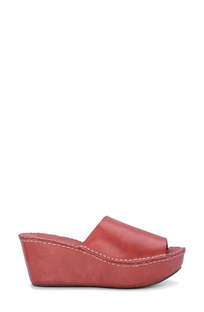 Shop Chocolat Blu Westbrook Platform Slide Sandal In Red Leather