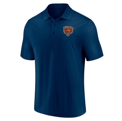 Shop Fanatics Branded Navy/orange Chicago Bears Home And Away 2-pack Polo Set