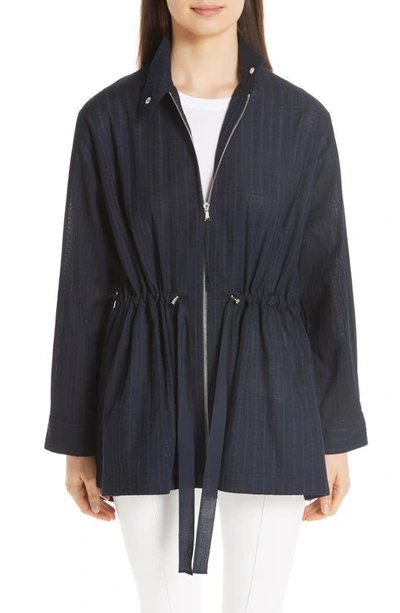 Shop Adam Lippes Swiss Voile Anorak In Navy