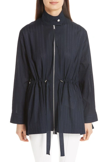 Shop Adam Lippes Swiss Voile Anorak In Navy