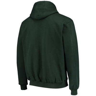 Shop Dunbrooke Green Green Bay Packers Craftsman Thermal-lined Full-zip Hoodie