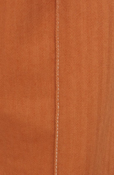 Shop Isabel Marant Lirokae Herringbone Straight Leg Jeans In Terracotta