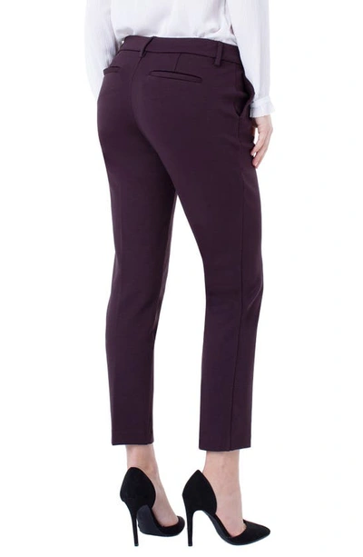 Shop Liverpool Kelsey Knit Trousers In Currant