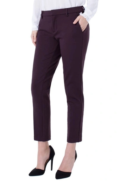 Shop Liverpool Kelsey Knit Trousers In Currant