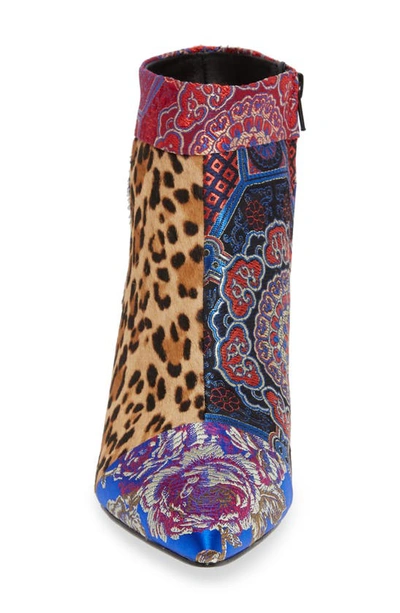 Shop Alice And Olivia Melanei Genuine Calf Hair Booties In Multicolor Leopard