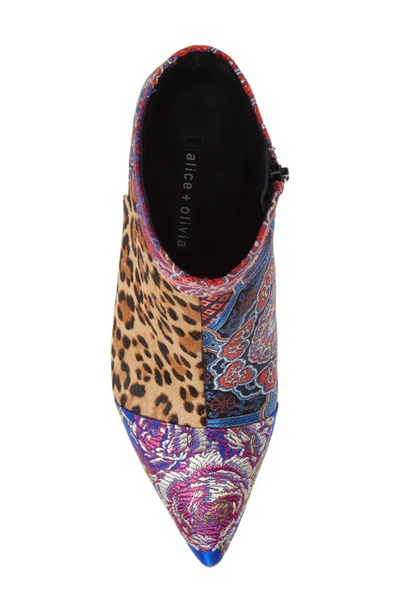 Shop Alice And Olivia Melanei Genuine Calf Hair Booties In Multicolor Leopard