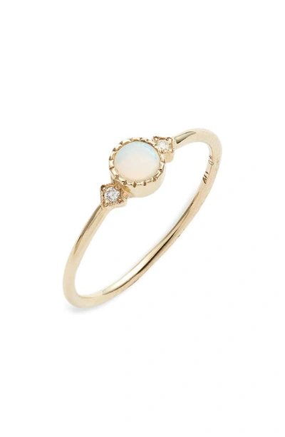 Shop Jennie Kwon Designs Opal & Diamond Ring In 14k Yellow