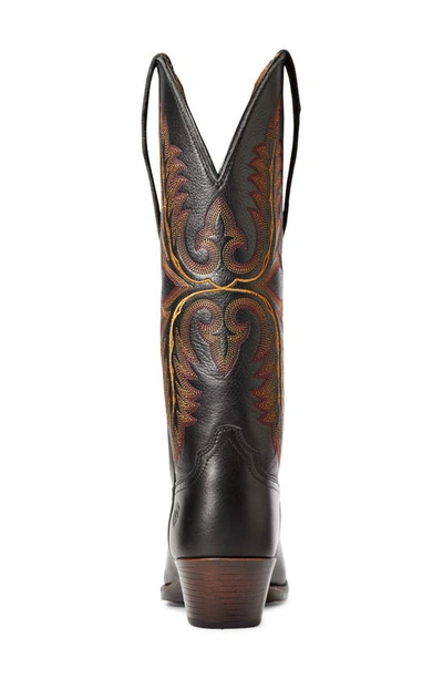 Shop Ariat Heritage Elastic Western Boot In Black/ Deer Tan Leather