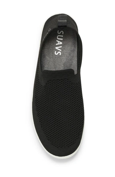 Shop Suavs The Barton Slip-on Sneaker In Jet Black/ White