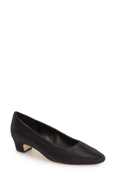 Shop Vaneli 'astyr' Almond Toe Pump In Navy Mini Lizard Print