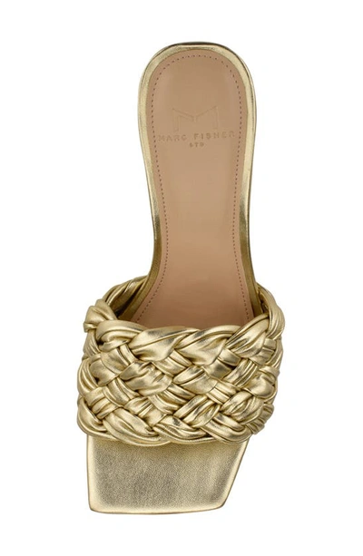 Shop Marc Fisher Ltd Draya Braided Sandal In Oro Leather