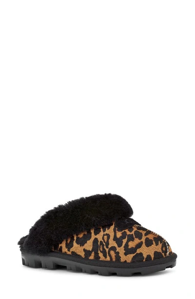 Shop Ugg Genuine Shearling Slipper In Butterscotch Panther Print