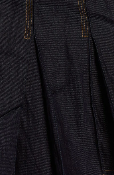 Shop Bottega Veneta Pleated Wrap Wool Miniskirt In Black