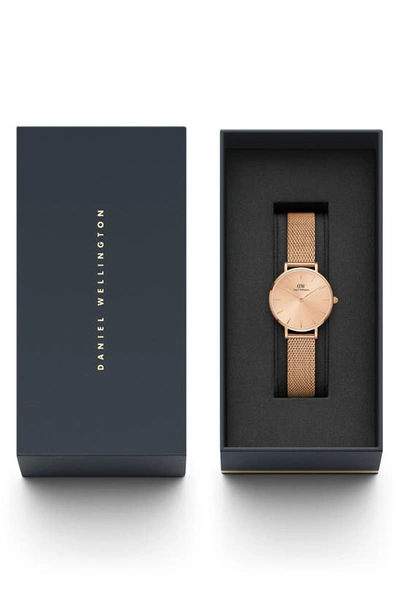 Daniel Wellington Petite Melrose Mesh Watch, 28mm In Rose Gold Unitone