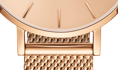 Shop Daniel Wellington Petite Melrose Mesh Watch, 28mm In Rose Gold Unitone