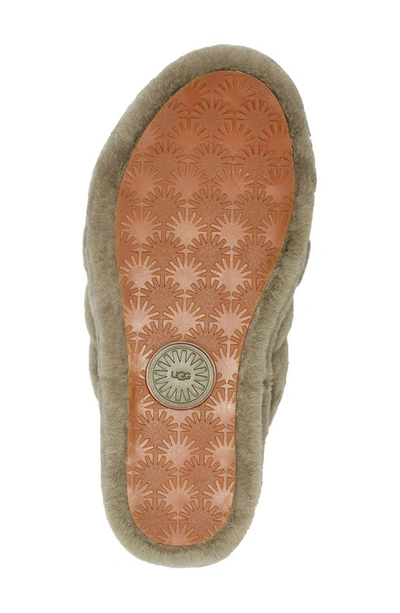 Ugg Fluff Yeah Genuine Shearling Slingback Sandal In Burnt Olive
