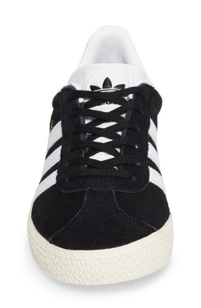 Shop Adidas Originals Kids' Gazelle Low Top Sneaker In Core Black/ White/ Gold