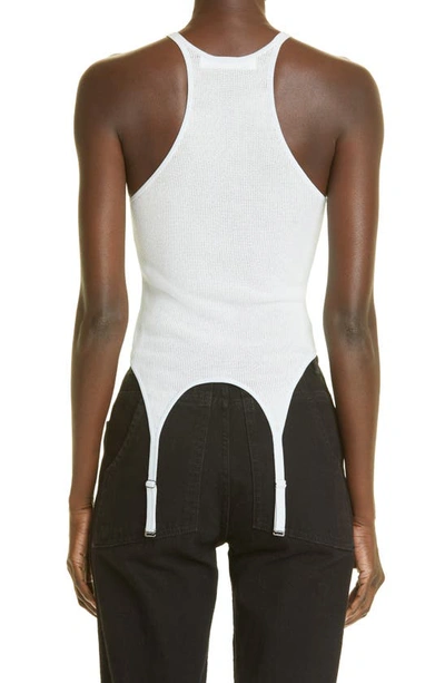 Shop Dion Lee Mesh Garter Tank Top In Clear Blue