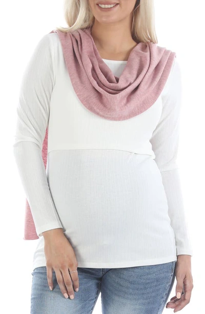 Moozie Luxury Nursing Poncho/scarf In Raspberry