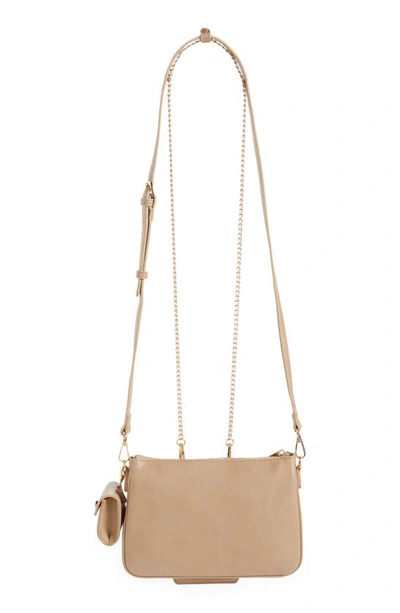 Shop Mali + Lili Talullah 3-piece Vegan Leather Crossbody Bag In Tan